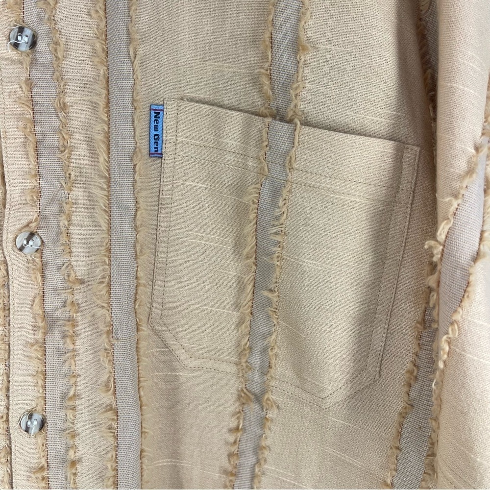 New Gen Men's Tan Short Sleeve Shirt Size XL - Picture 11 of 12